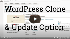 cPanel WordPress Toolkit Clone and Update Option